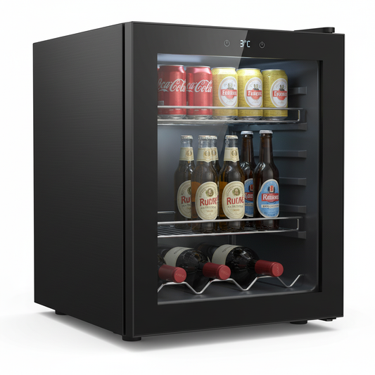 Compact Beverage Cooler – Mini Drink Fridge