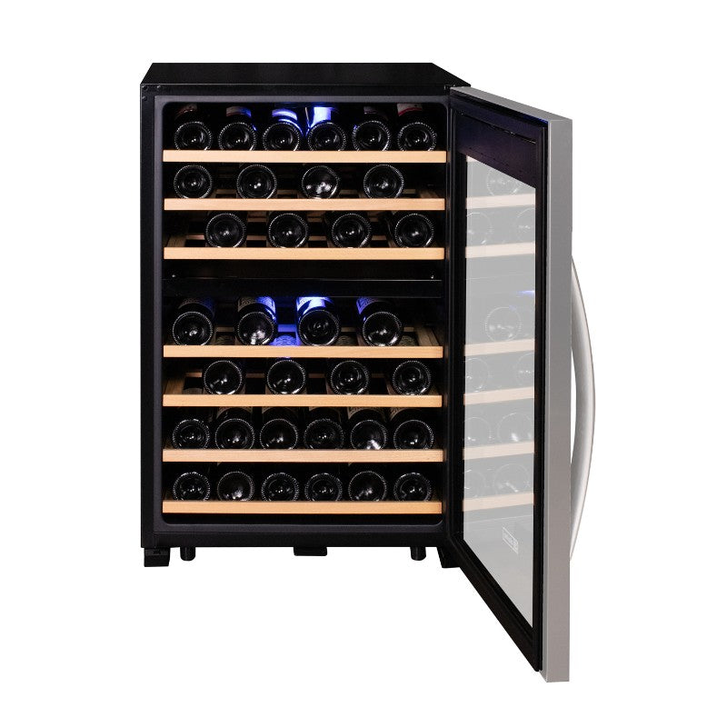 Allavino Cascina 47 Bottle Dual Zone Freestanding Wine Cooler with Stainless Steel Door KWR47D-2SR
