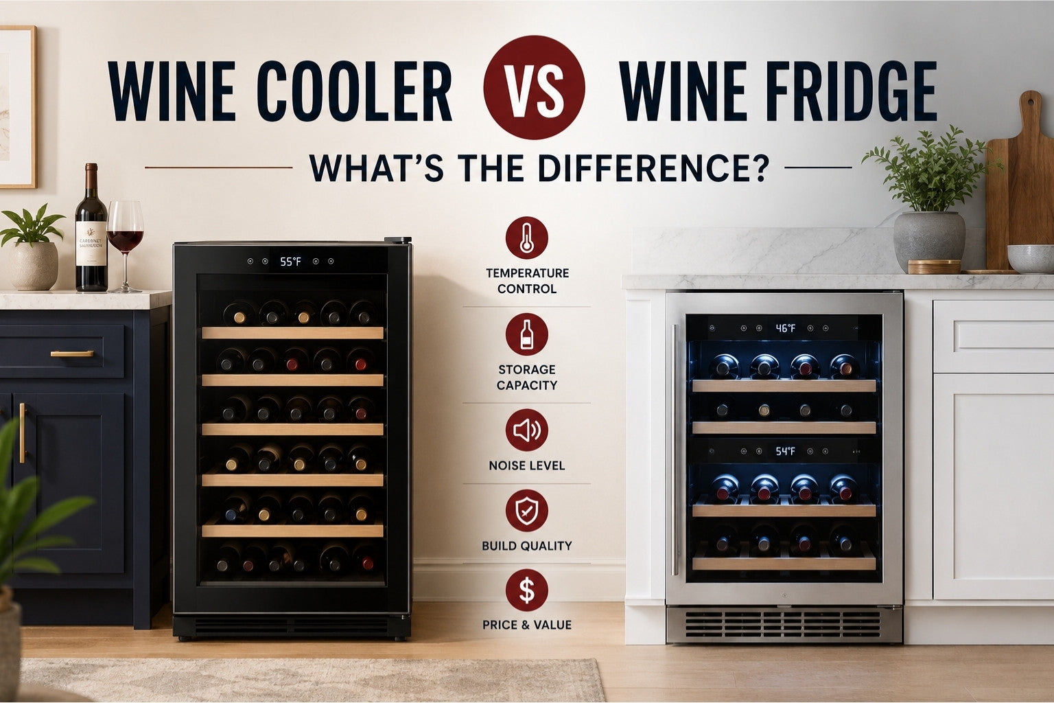 wine cooler vs wine fridge what's the difference