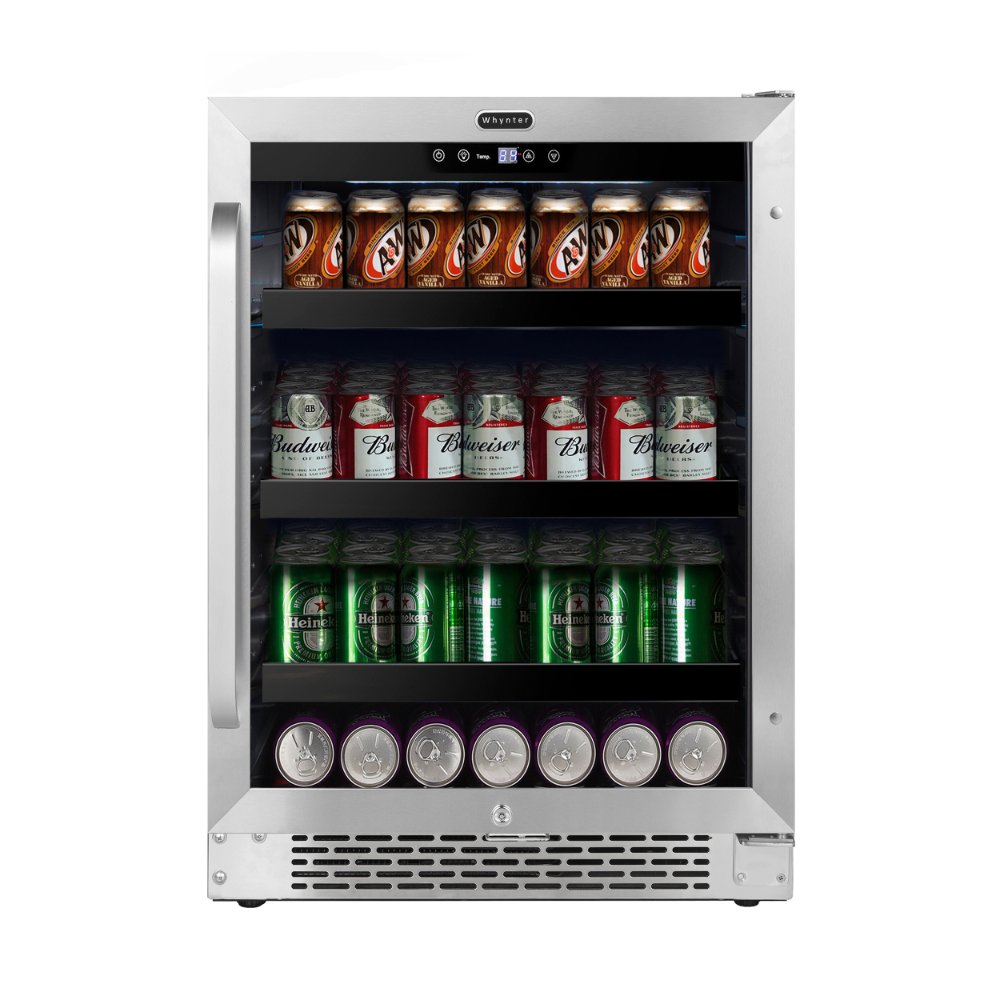 Whynter Beverage Refrigerator 182-Can 24″ Built-In Stainless Steel BBR-148SB
