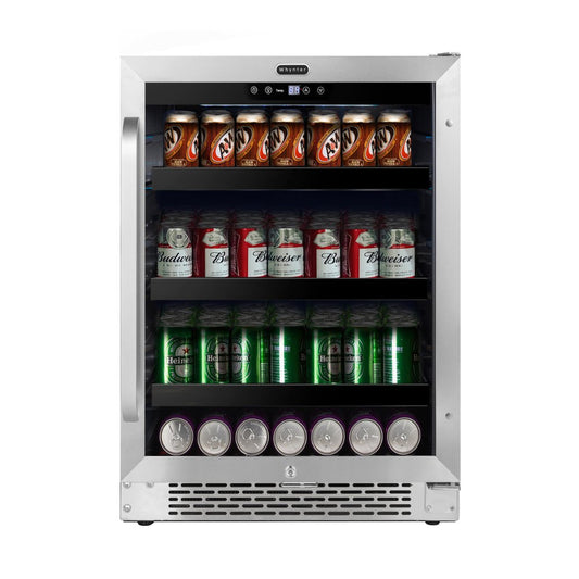 Whynter Beverage Refrigerator 182-Can 24″ Built-In Stainless Steel BBR-148SB