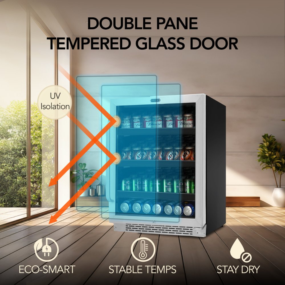 Whynter BBR-148SB 182-Can Built-In Beverage Refrigerator