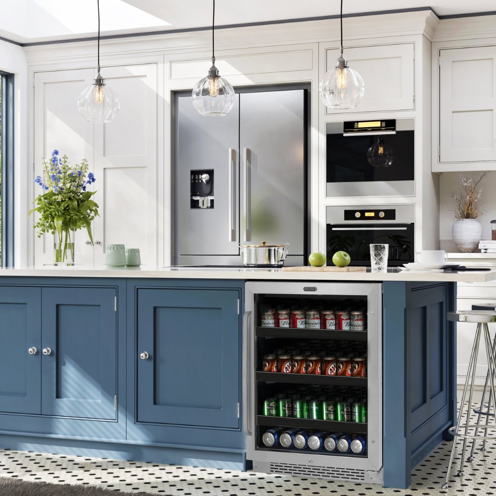 Whynter Beverage Refrigerator 182-Can 24″ Built-In Stainless Steel BBR-148SB