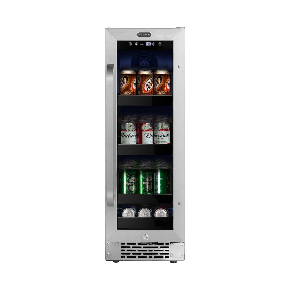 Whynter BBR-638SB 12" Built-In 75 Can Undercounter Beverage Cooler w/ Lock