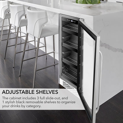 Whynter BBR-638SB 12" Built-In 75 Can Undercounter Beverage Cooler w/ Lock