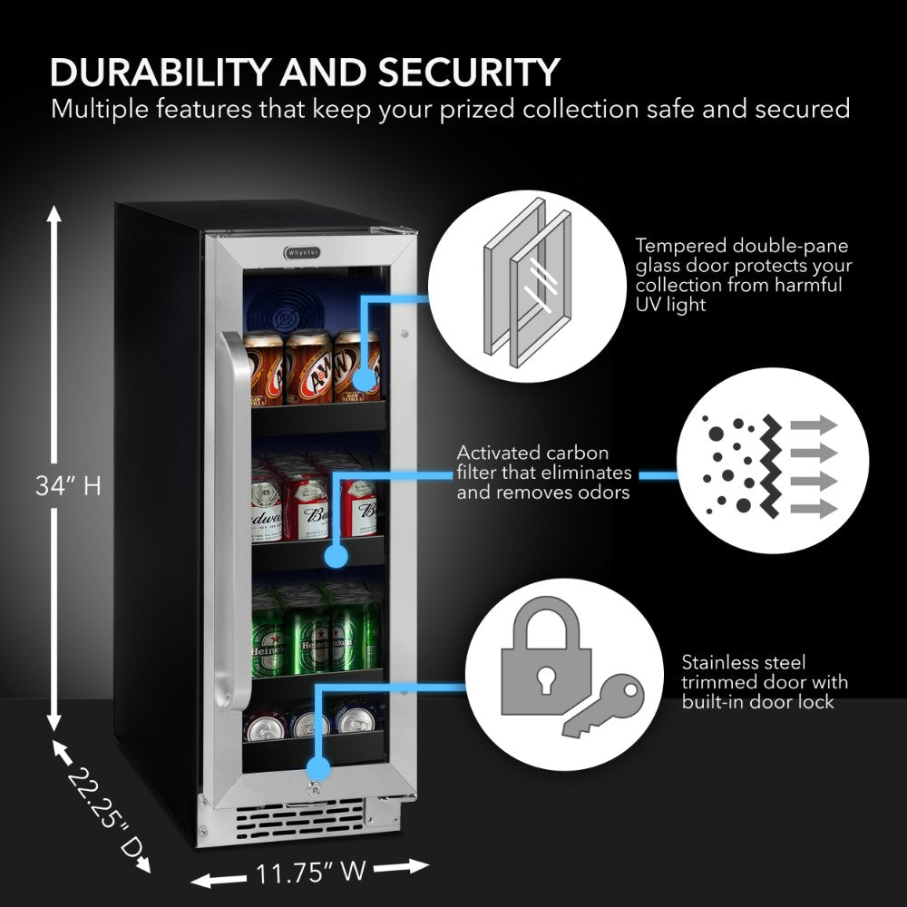 Whynter BBR-638SB 76-Can Built-In Beverage Refrigerator