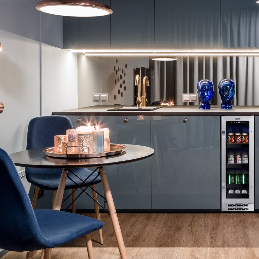 Whynter BBR-638SB 12" Built-In 75 Can Undercounter Beverage Cooler w/ Lock