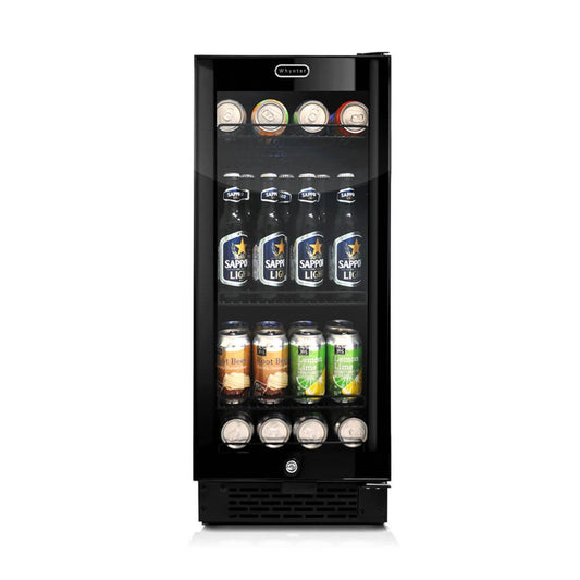 Whynter Beverage Refrigerator 100-Can 3.0 cu. ft. Black Glass BBR-801BG