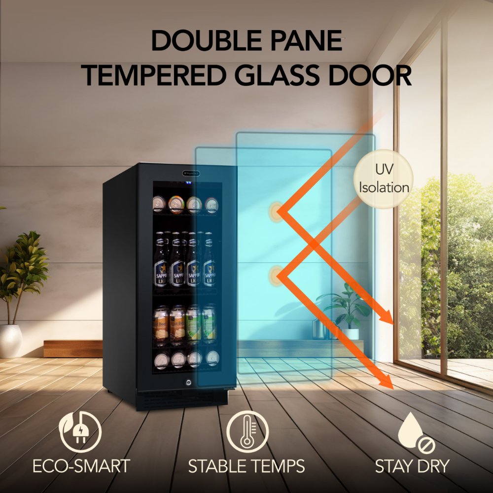 Whynter BBR-801BG 128-Can Built-In Beverage Refrigerator