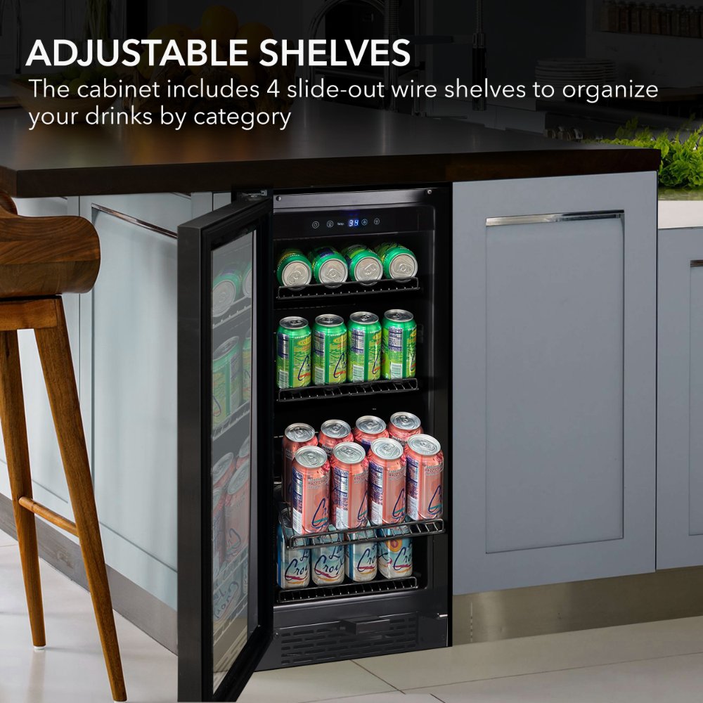 Whynter BBR-801BG 128-Can Built-In Beverage Refrigerator