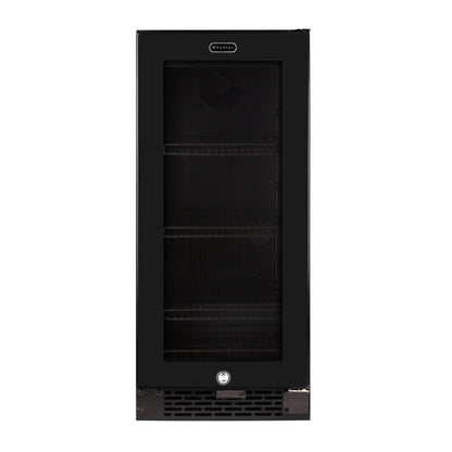 Whynter Beverage Refrigerator 100-Can 3.0 cu. ft. Black Glass BBR-801BG