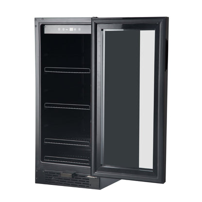 Whynter Beverage Refrigerator 100-Can 3.0 cu. ft. Black Glass BBR-801BG