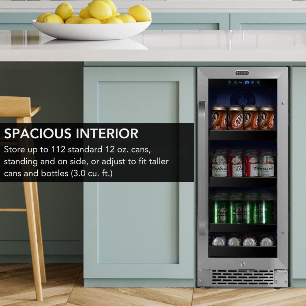 Whynter BBR-838SB 128-Can Built-In Beverage Refrigerator