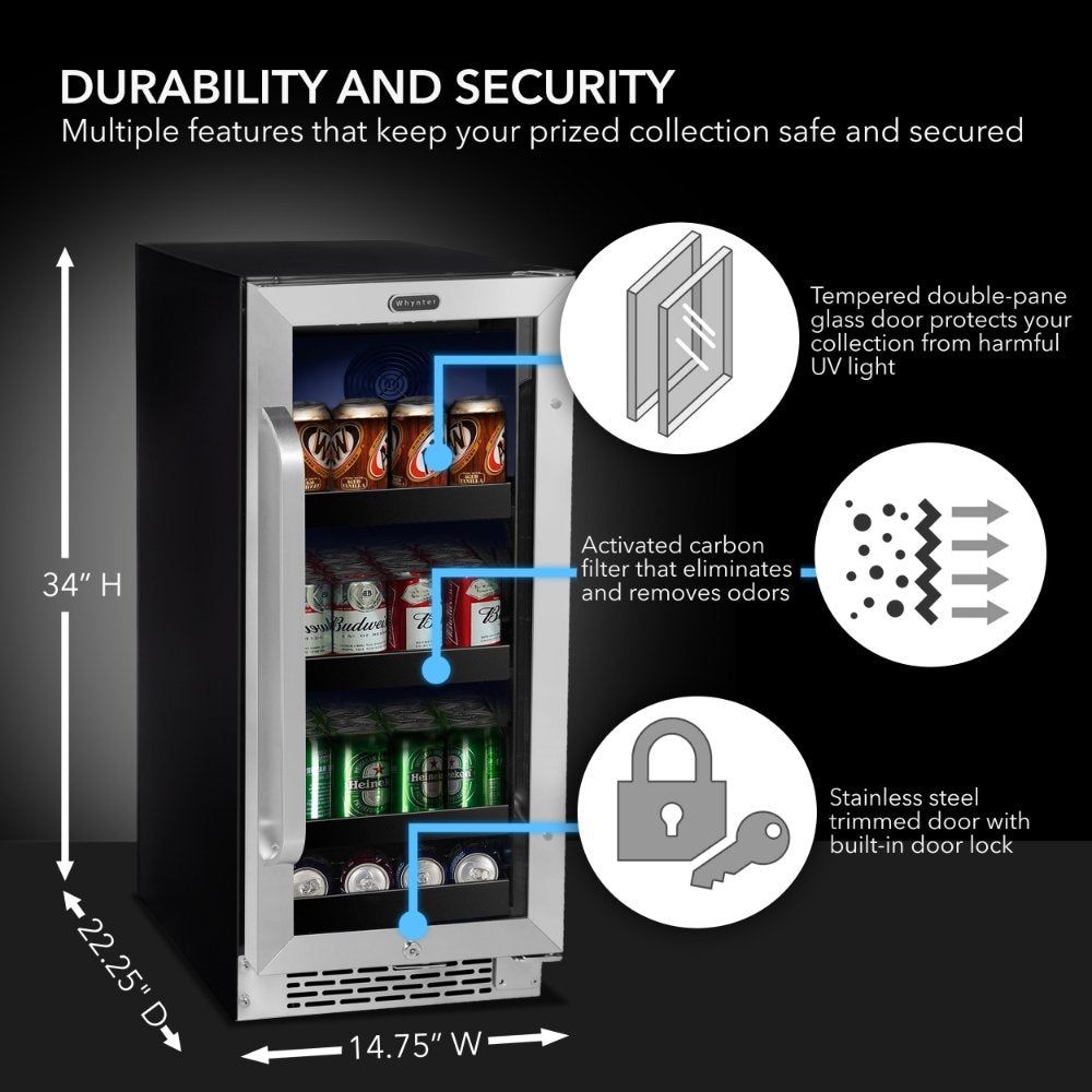 Whynter BBR-838SB 128-Can Built-In Beverage Refrigerator