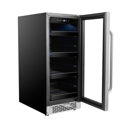 Whynter BBR-838SB 15" Built-In 112 Can Beverage Refrigerator with Lock & Digital Control