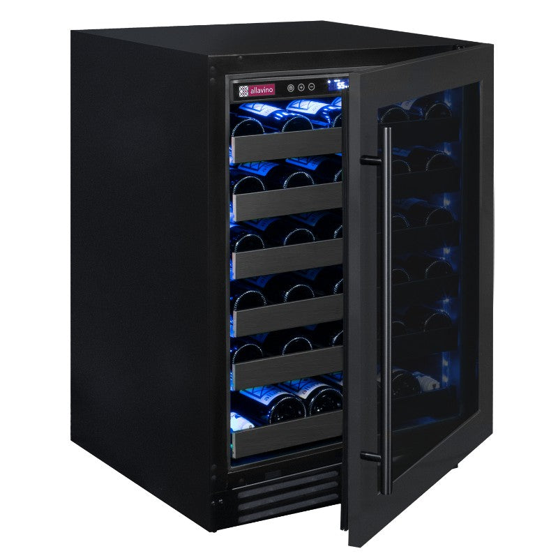 Allavino Wine Refrigerator 50 Bottle Single Zone Black Stainless – BDW5034S-1BSR