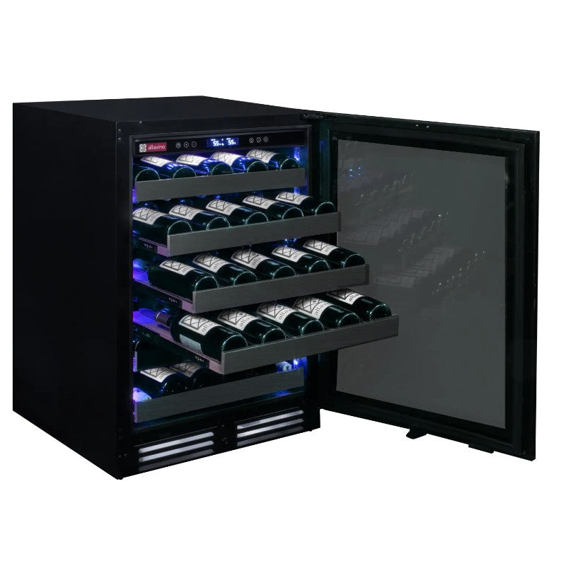 Allavino Wine Refrigerator 50 Bottle Single Zone Black Stainless – BDW5034S-1BSR
