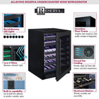 Allavino BDW5034D-2BSR 50-Bottle Dual Zone Wine Refrigerator