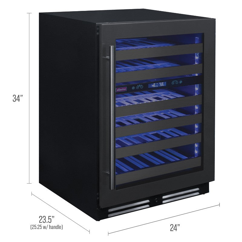 Allavino Reserva Wine Cooler 50 Bottle Dual Zone Black Stainless – BDW5034D-2BSR
