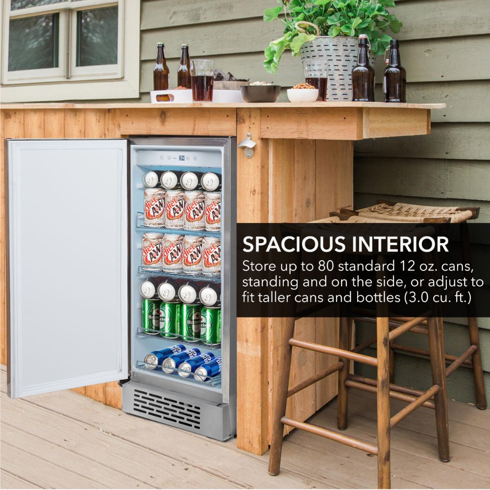 Whynter BOR-326FS 128-Can Outdoor Beverage Refrigerator