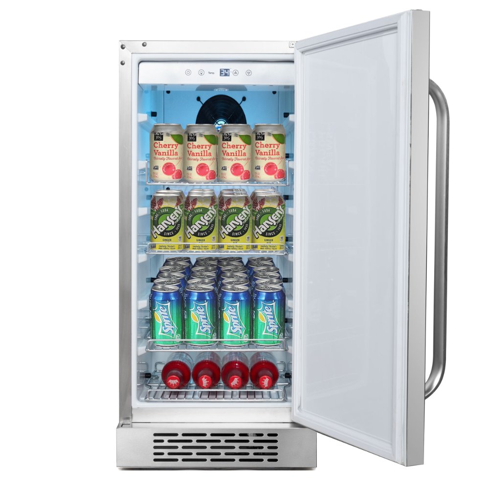 Whynter Beverage Refrigerator Indoor/Outdoor Weather-Proof Stainless BOR-326FS