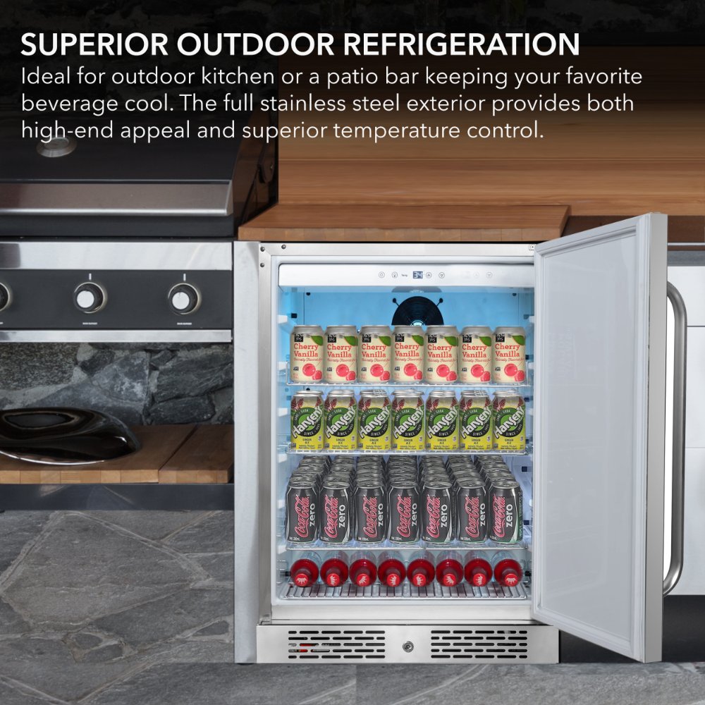 Whynter BOR-53024-SSW 166-Can Beverage Refrigerator