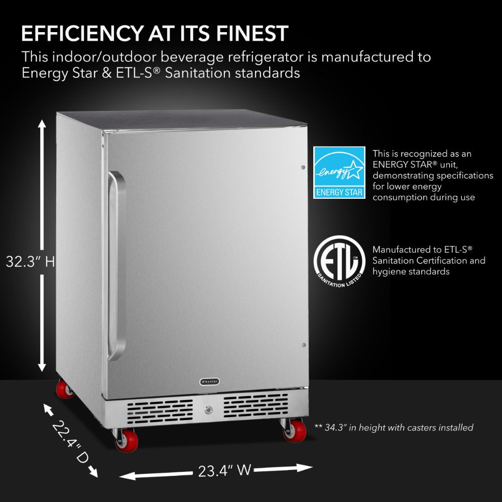 Whynter BOR-53024-SSW 166-Can Beverage Refrigerator