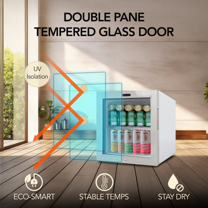 Whynter BR-062WS 17" 68-Can Freestanding Beverage Refrigerator with Lock