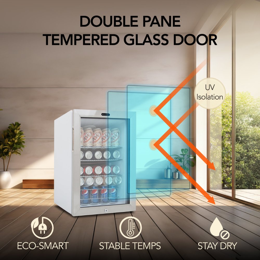 Whynter BR-091WS 98-Can Beverage Refrigerator