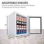 Whynter BR-091WS 98-Can Beverage Refrigerator