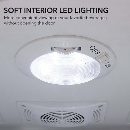 Whynter 17" 90-Can Freestanding Beverage Refrigerator with Lock BR-091WS