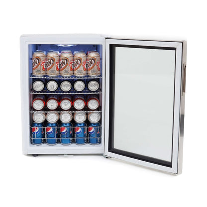 Whynter 17" 90-Can Freestanding Beverage Refrigerator with Lock BR-091WS