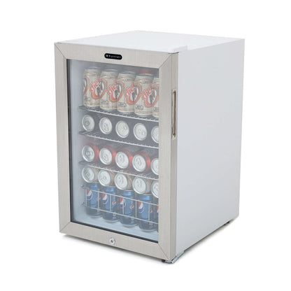 Whynter 17" 90-Can Freestanding Beverage Refrigerator with Lock BR-091WS