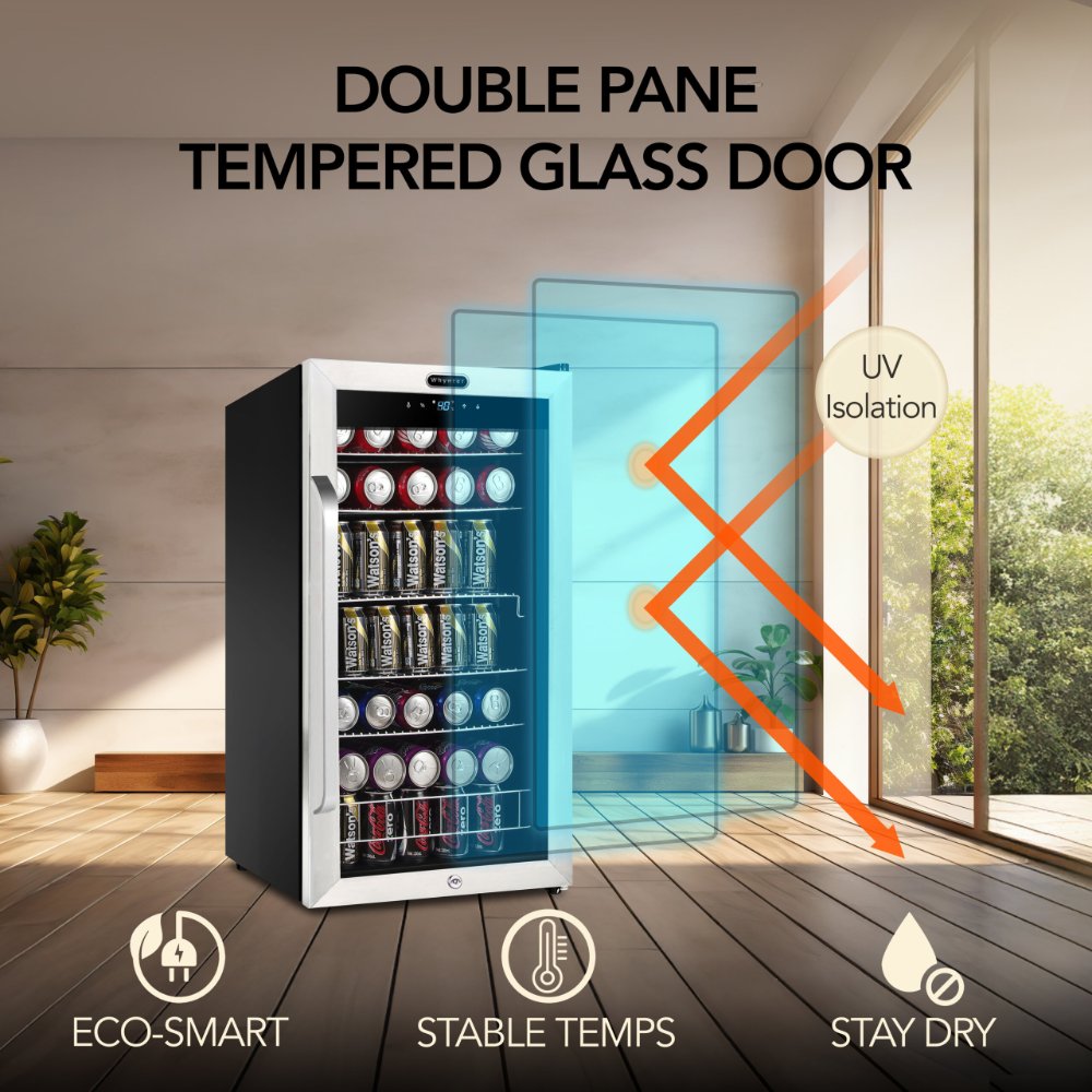 Whynter BR-1211DS 136-Can Beverage Refrigerator
