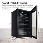 Whynter BR-1211DS 136-Can Beverage Refrigerator