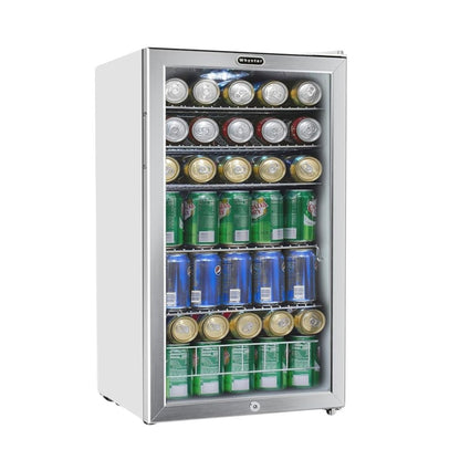 Whynter Beverage Refrigerator 127-Can Freestanding Cooler with Lock BR-128WS