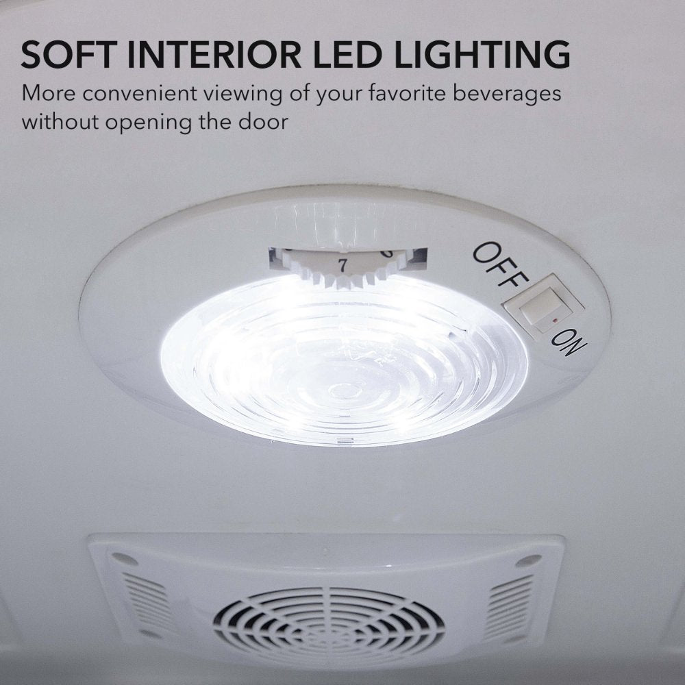 Whynter Beverage Refrigerator 127-Can Freestanding Cooler with Lock BR-128WS