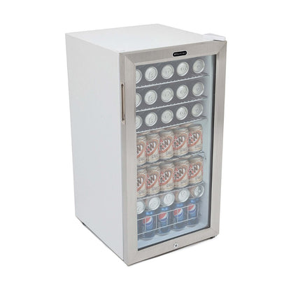 Whynter Beverage Refrigerator 127-Can Freestanding Cooler with Lock BR-128WS
