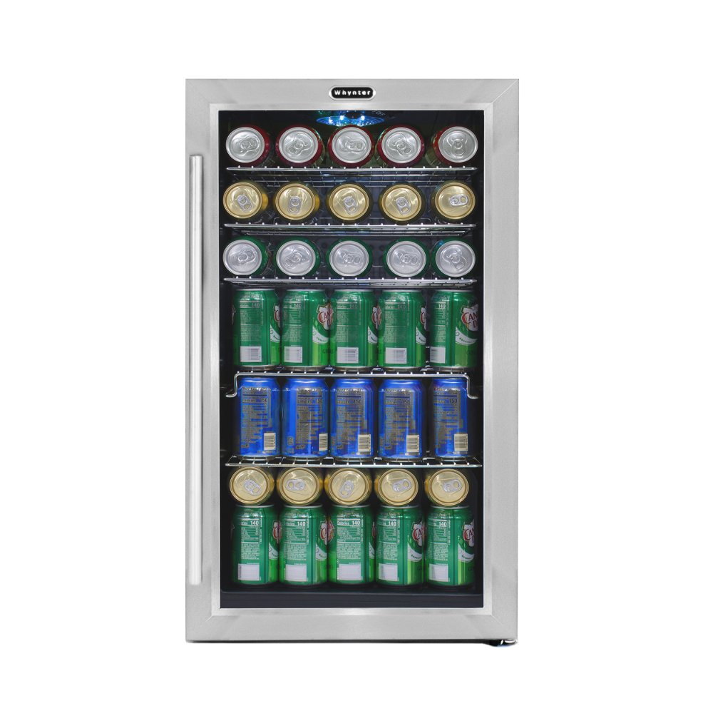 Whynter Beverage Refrigerator 127-Can Stainless Steel Cooler BR-130SB