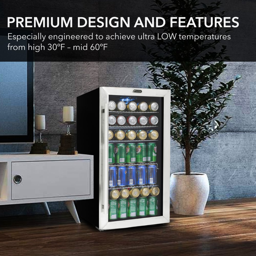 Whynter BR-130SB 127-Can Beverage Refrigerator