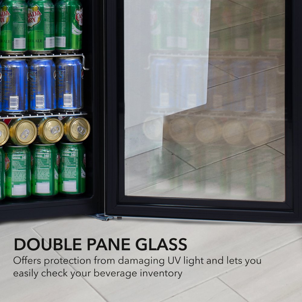 Whynter Beverage Refrigerator 127-Can Stainless Steel Cooler BR-130SB