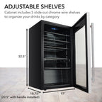 Whynter BR-130SB 127-Can Beverage Refrigerator