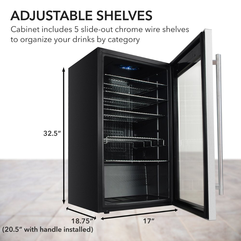 Whynter BR-130SB 127-Can Beverage Refrigerator