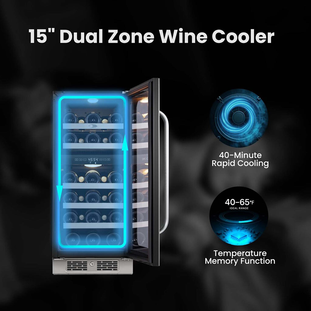 Whynter BSR-029DW 29-Bottle Dual Zone Wine Fridge