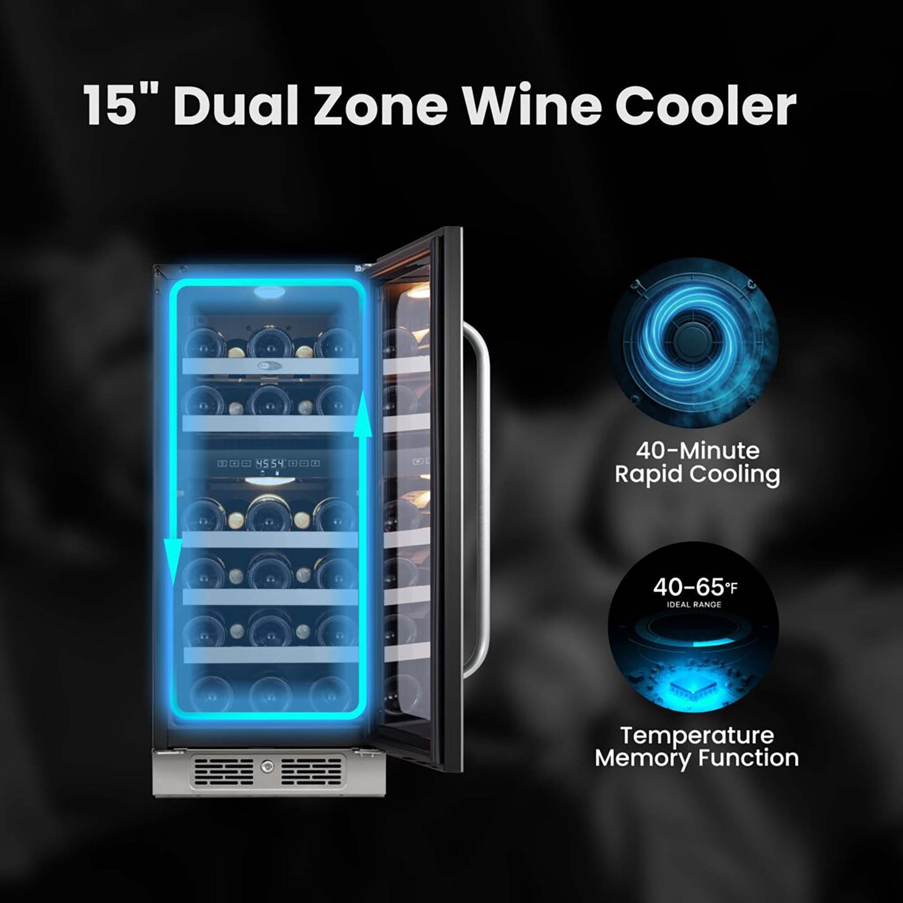 Whynter BSR-029DW 29-Bottle Dual Zone Wine Fridge