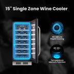 Whynter BSR-033SW 33-Bottle Built-In Wine Fridge