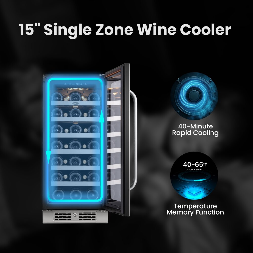 Whynter BSR-033SW 33-Bottle Built-In Wine Fridge