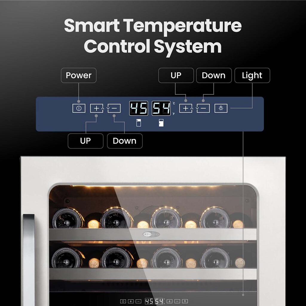 Whynter BSR-046DW 46-Bottle Dual Zone Wine Fridge
