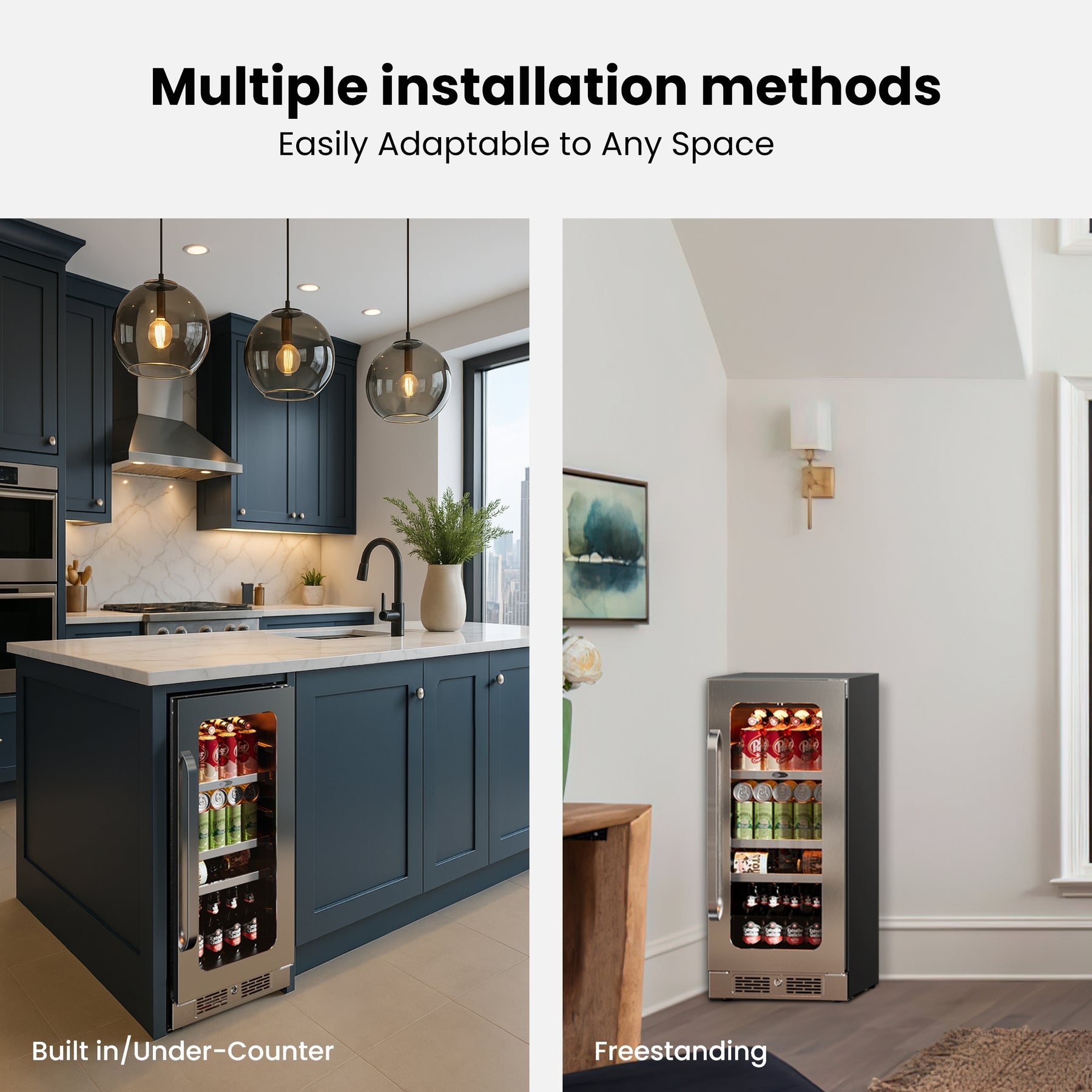 Whynter BSR-080SB 128-Can Built-In Beverage Fridge