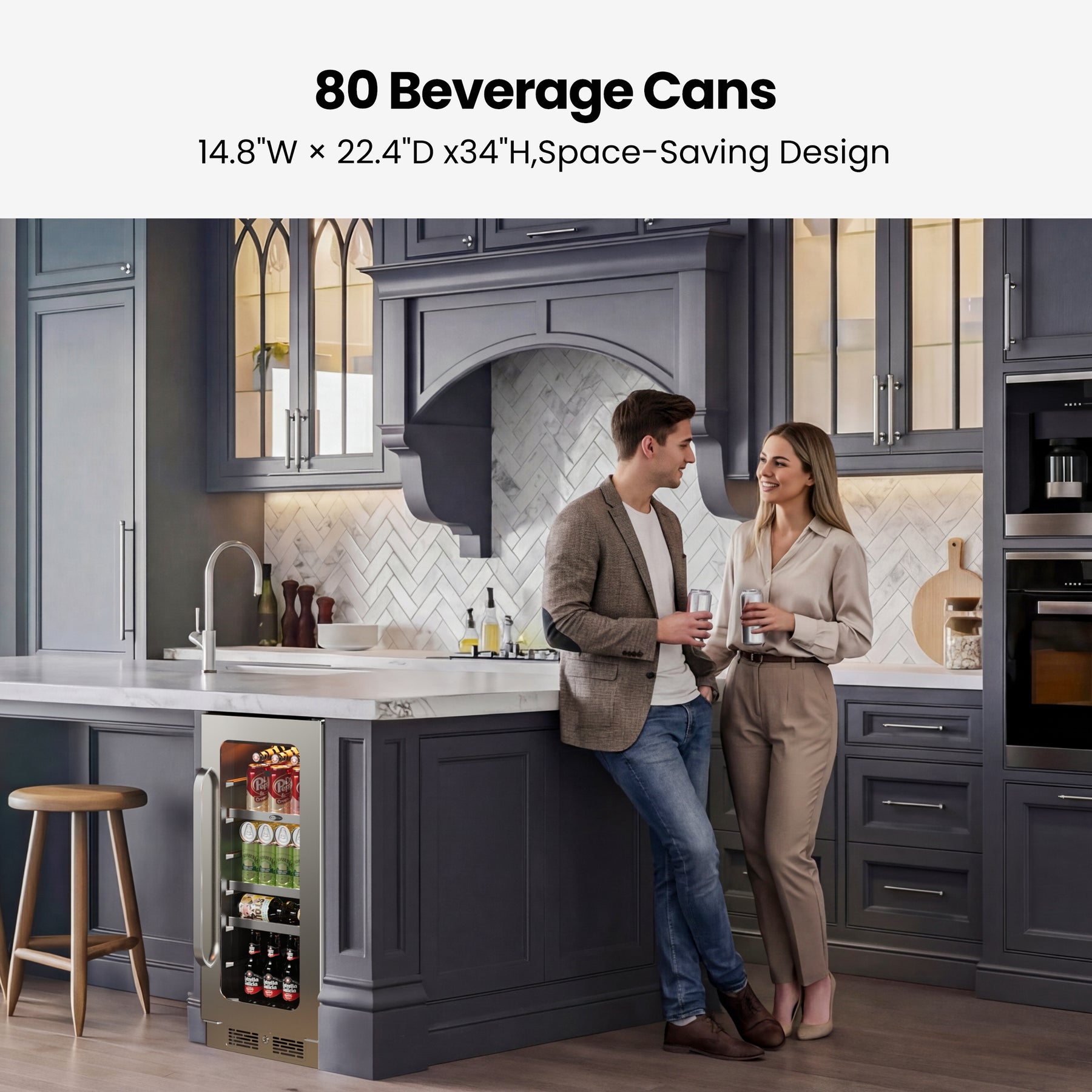 Whynter BSR-080SB 128-Can Built-In Beverage Fridge